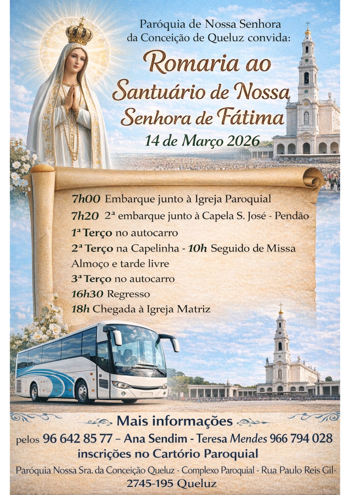 Romaria ao Santuário de&nbsp;Fátima