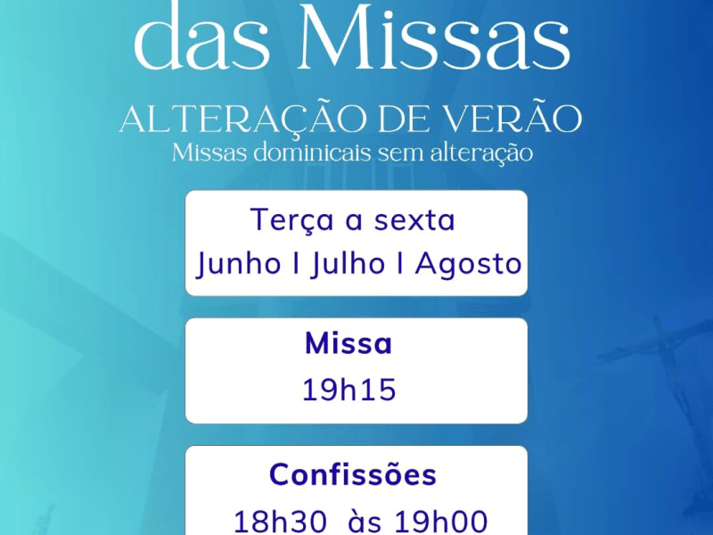 Horário das Missas